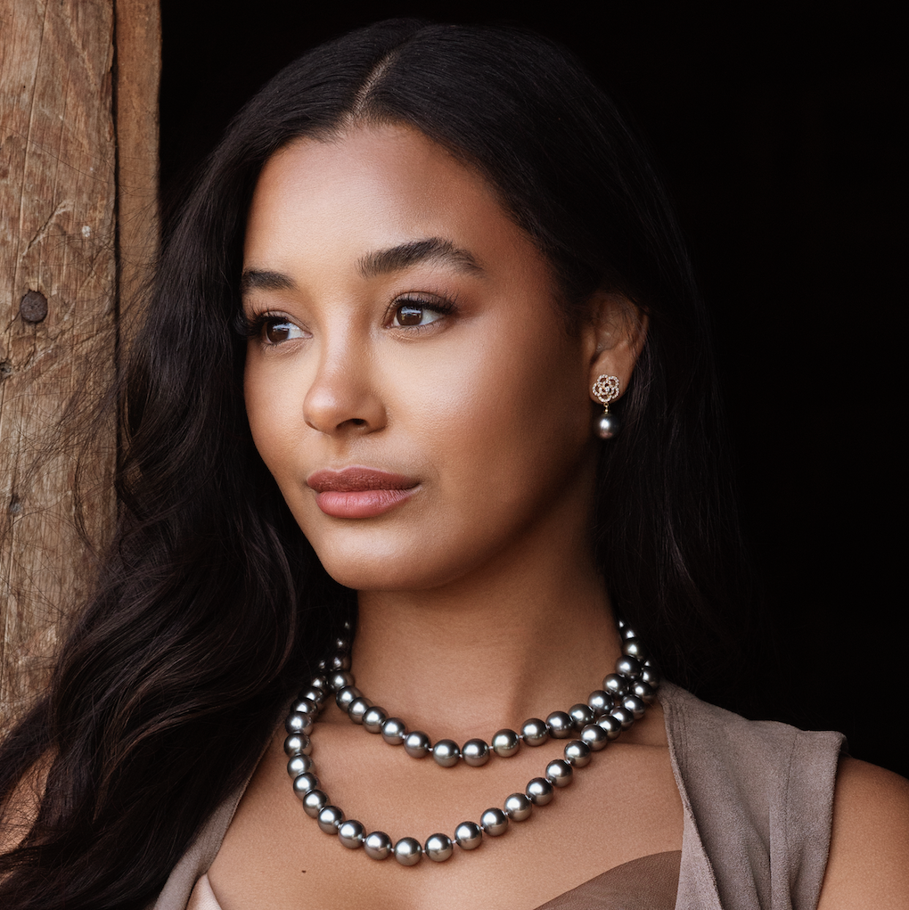 Twisted Flower Pearl Earrings