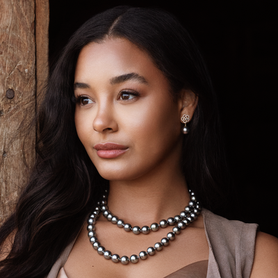 Twisted Flower Pearl Earrings