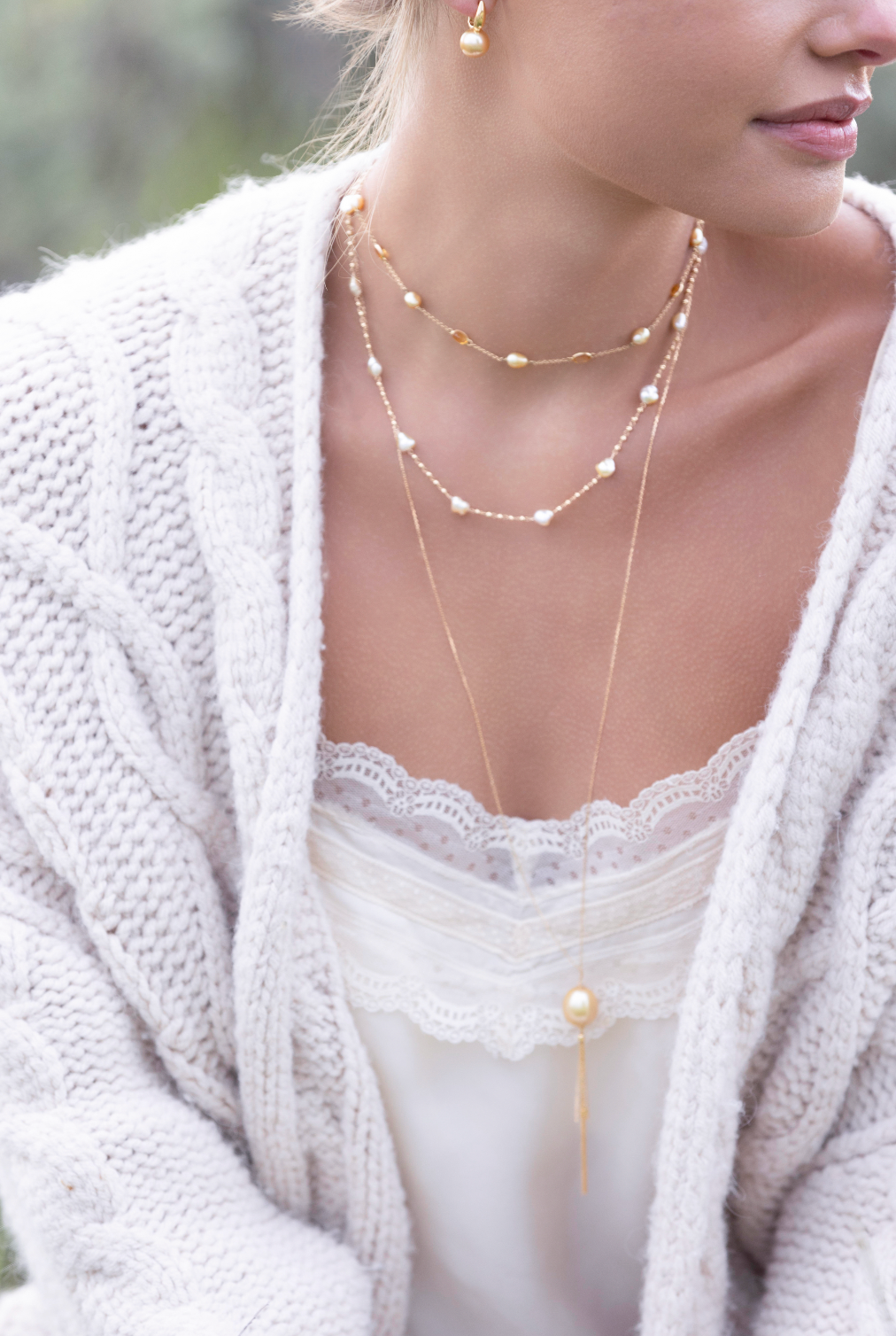 Adjustable Tahitian Pearl Lariat