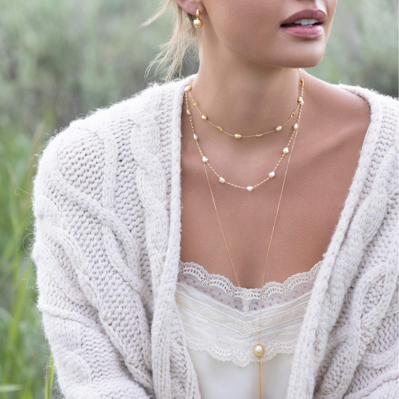 Adjustable Tahitian Pearl Lariat