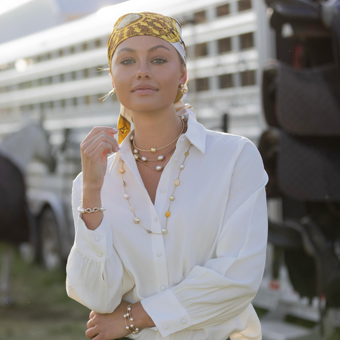 South Sea Pearl & Ethiopian Opal Necklace