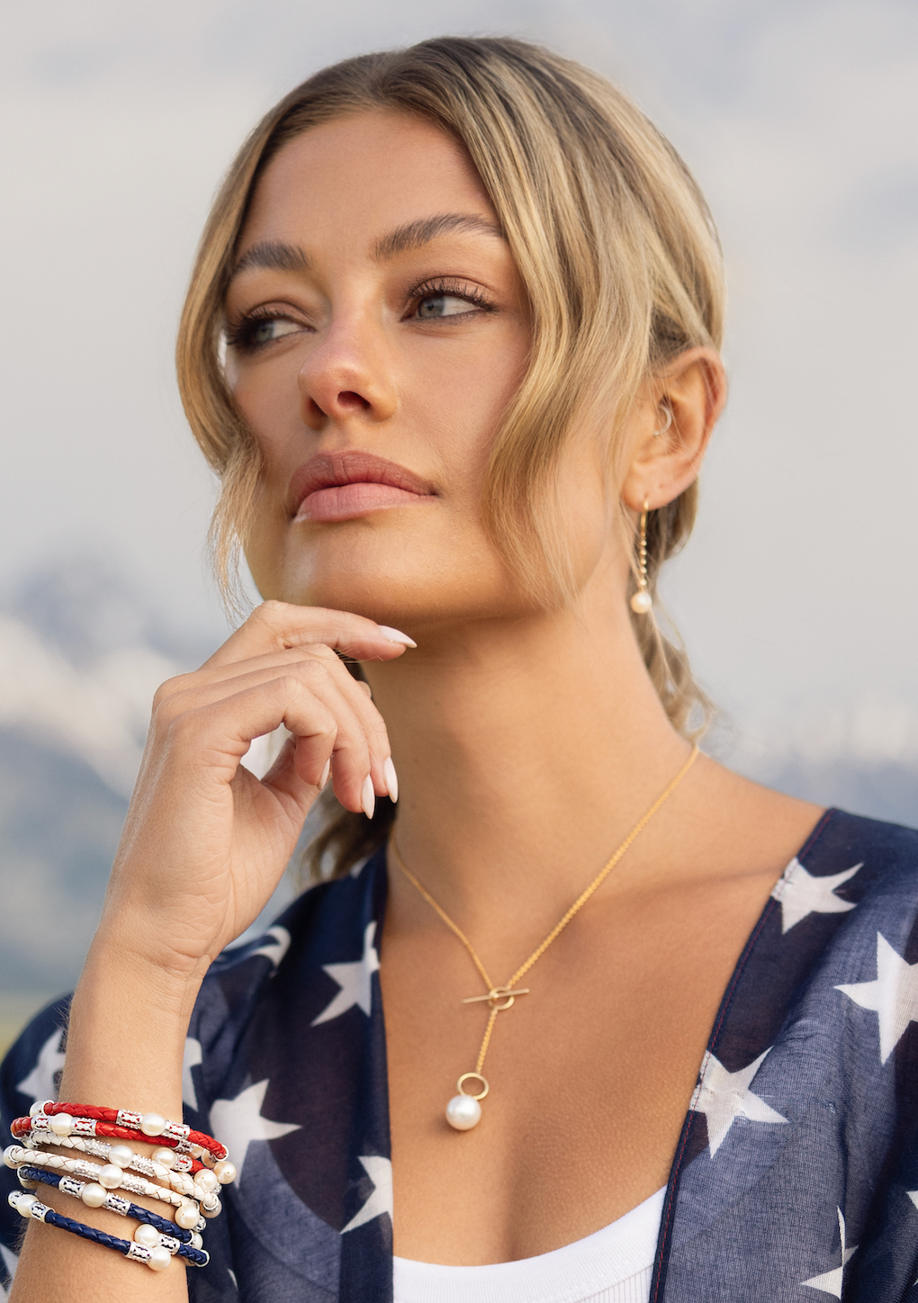 Petite Akoya Tapered Dangle Earrings