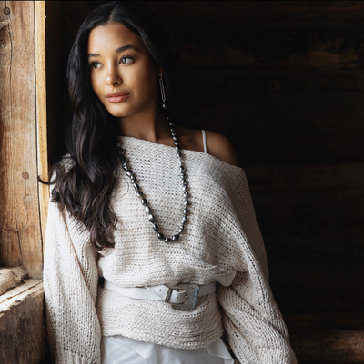 Pearl & Diamond Line Earrings