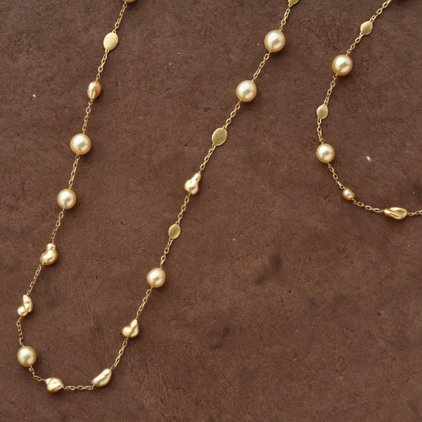 Golden Keshi Horizon Necklace
