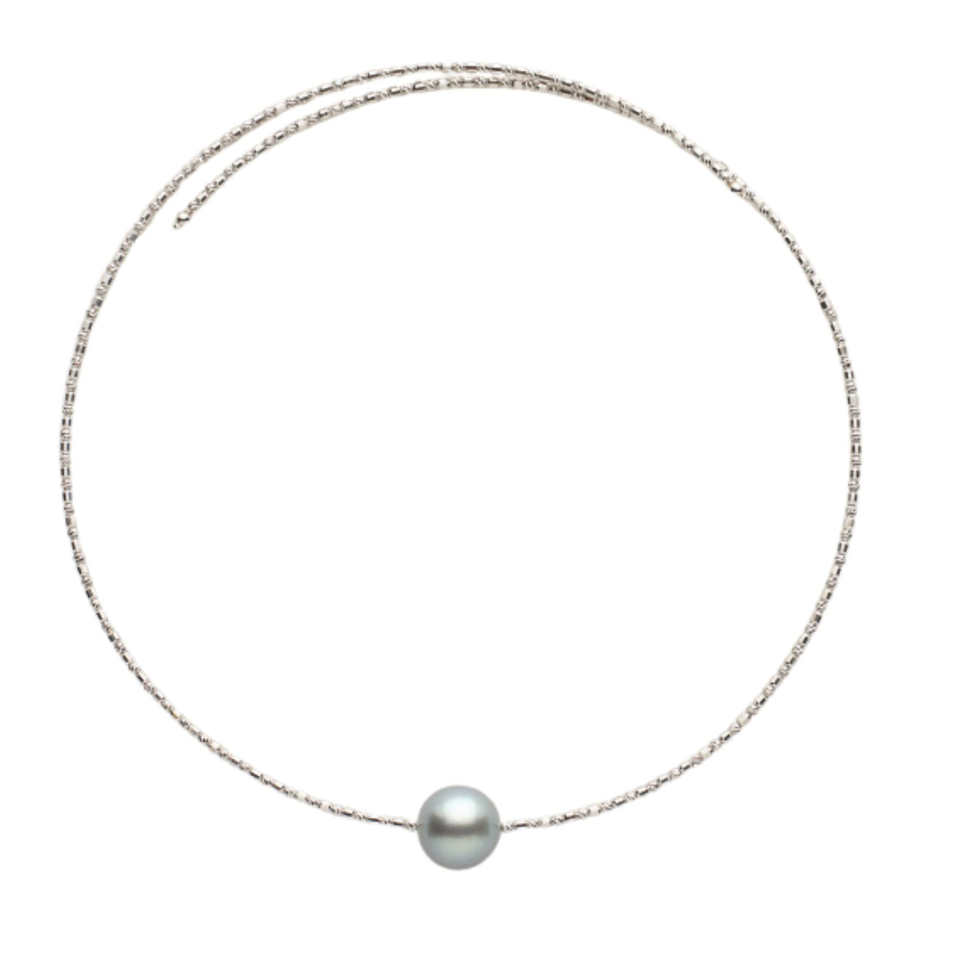 South Sea Pearl Choker White Gold faceted, Necklace-Choker