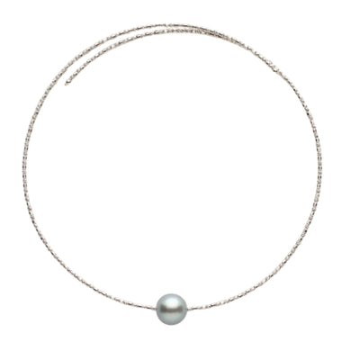 South Sea Pearl Choker White Gold faceted, Necklace-Choker