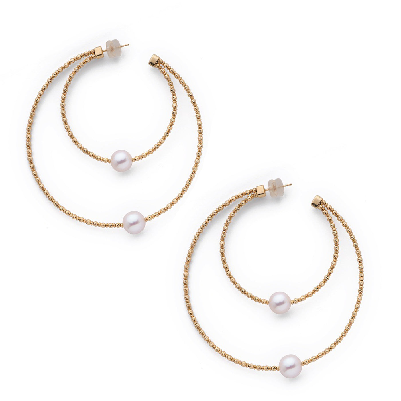 Sparkle Bangle Double Hoop Earrings