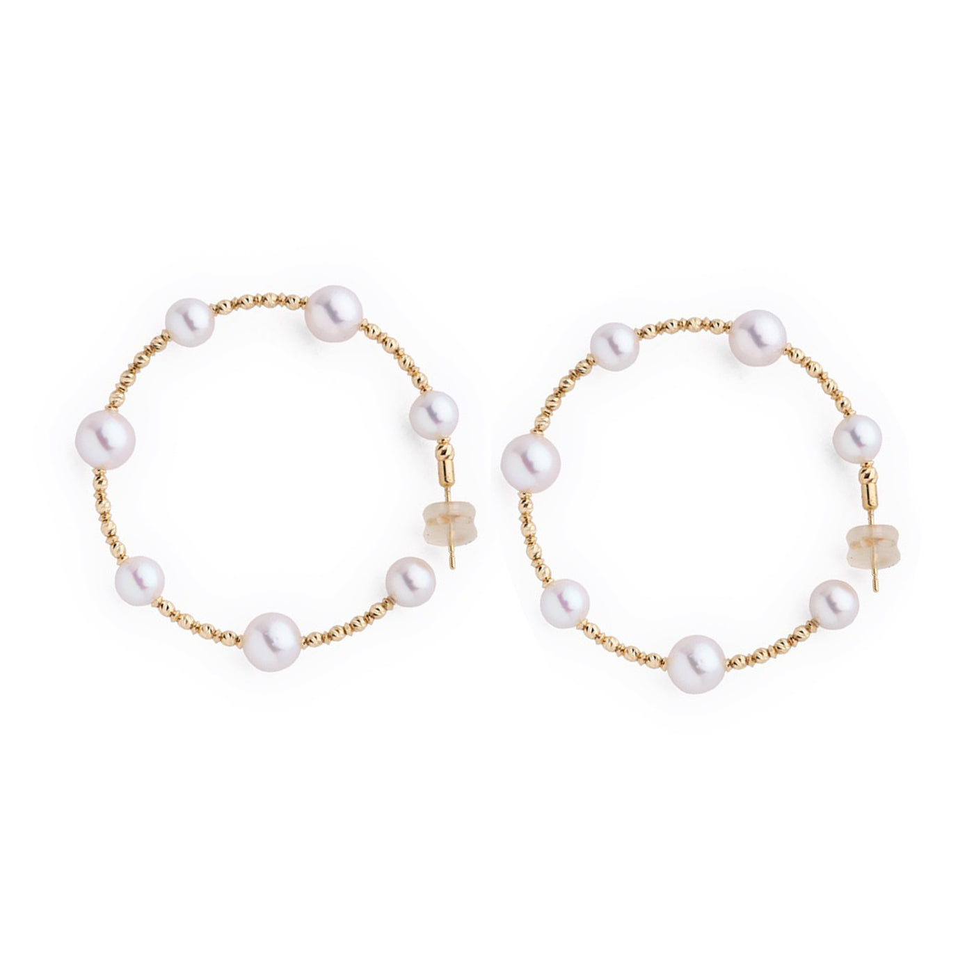 Multi-Pearl Sparkle Hoops