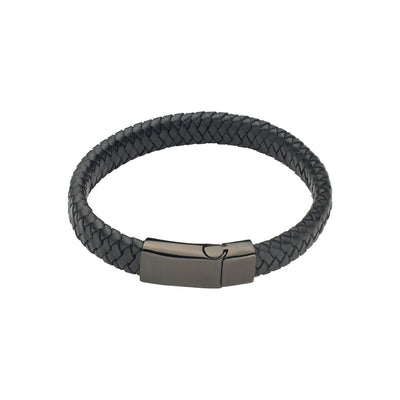 Leather Bracelet with Magnetic Slide Clasp