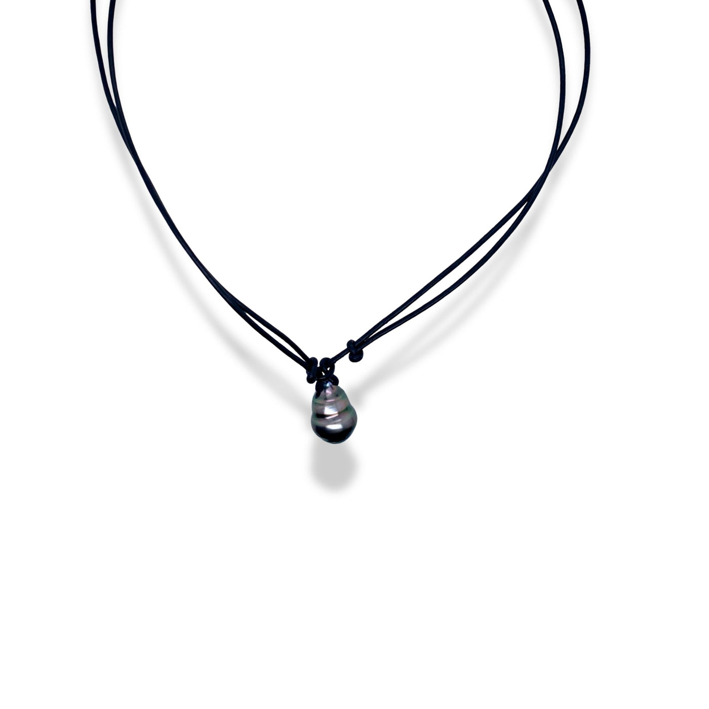 Tahitian Pearl on Leather Duo