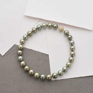 Tahitian South Sea pearls with diamond clasp. Legacy Vault Piece. 