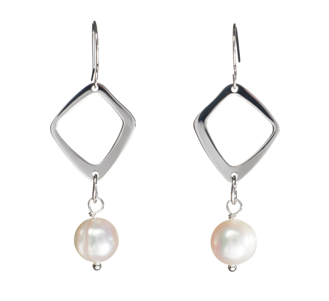 Geo Earrings Earring Pearls by Shari