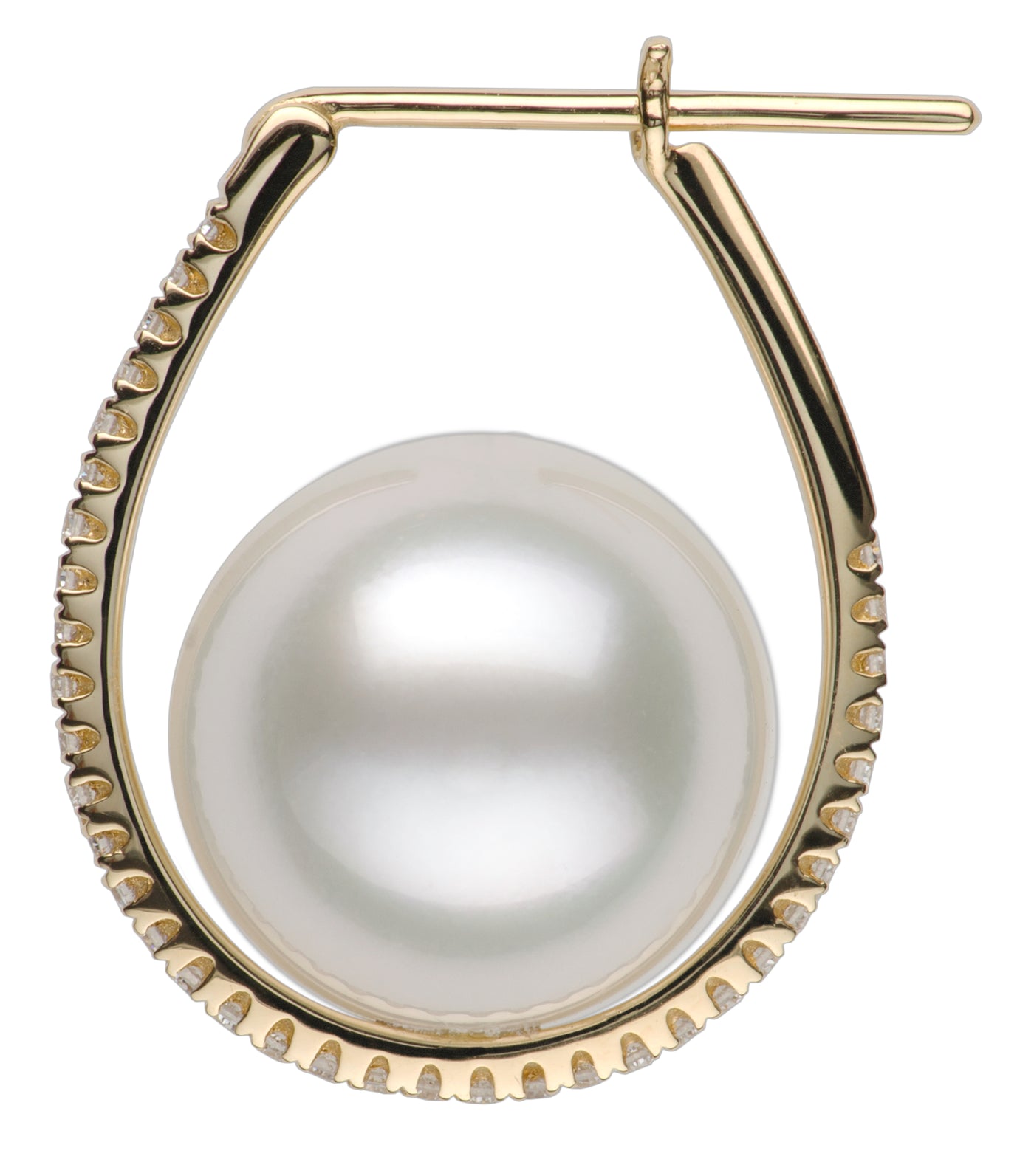 Diamond Hoop Earrings Earring Pearls by Shari