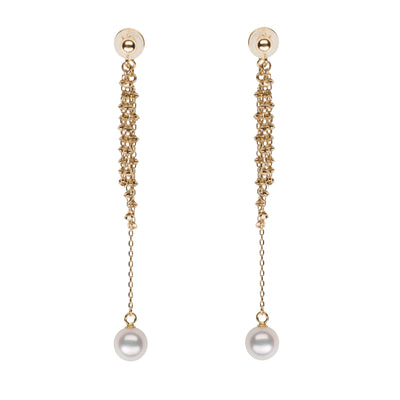 Petite Pearl Chain Earring Earring Pearls by Shari