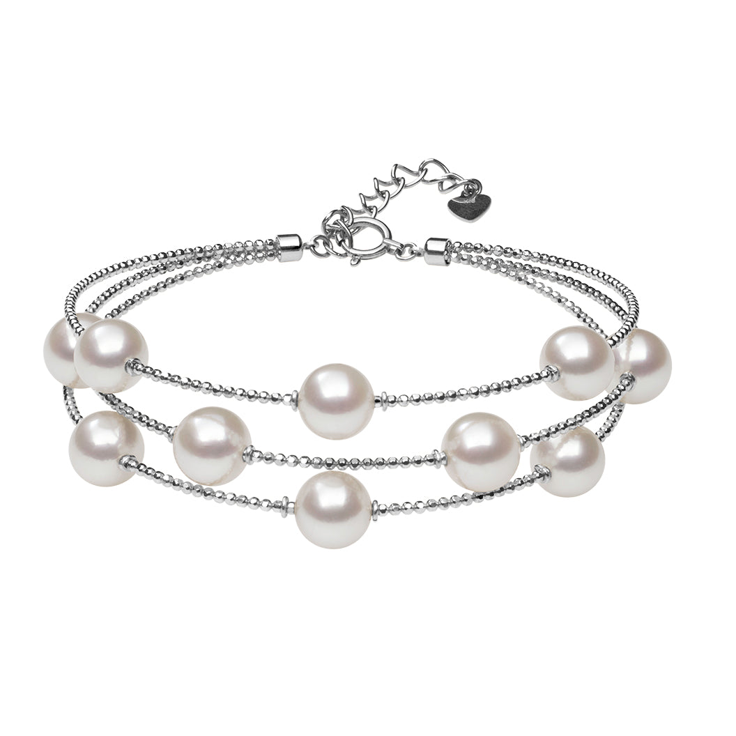 Akoya Petite Pearl 3 Strand Bracelet Bracelet Pearls by Shari