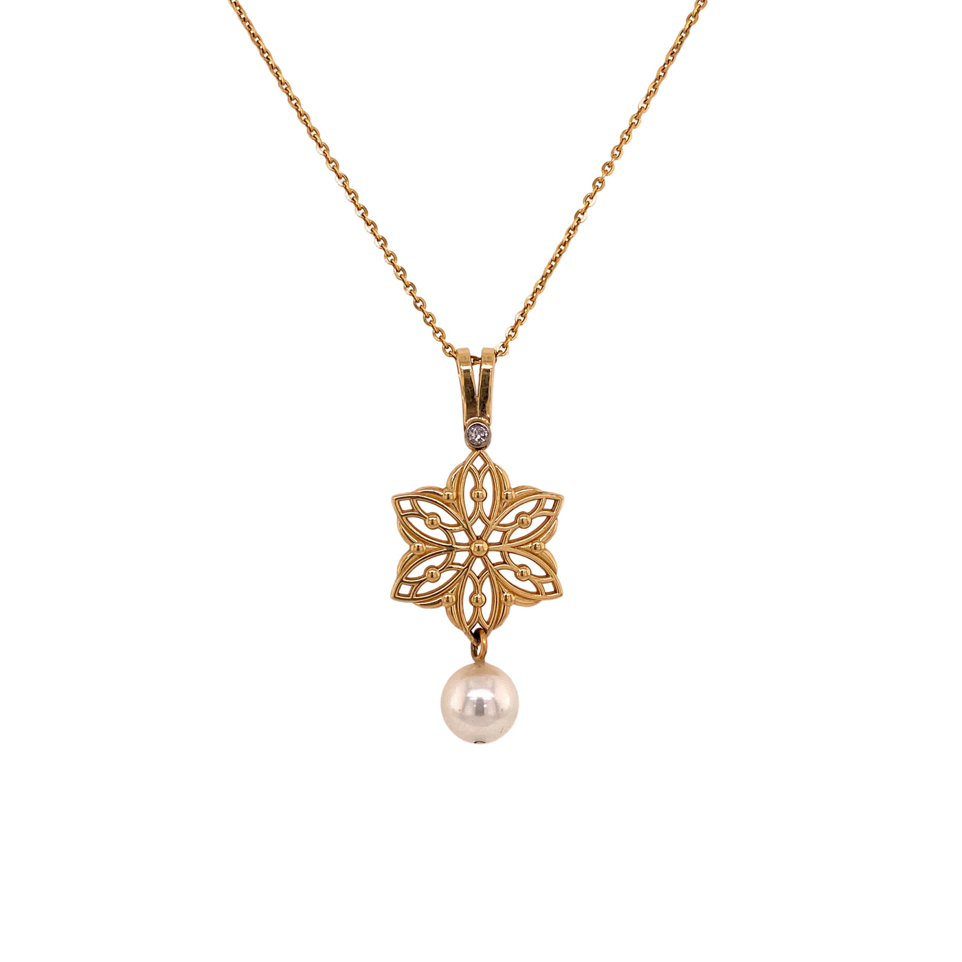 Frosted Akoya Pearl Pendant