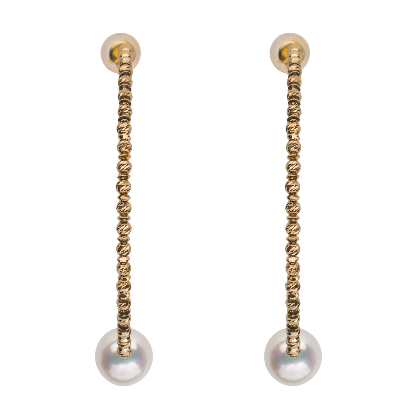Sparkle Bangle Hoop Earrings Earring Pearls by Shari