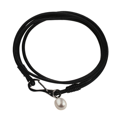 Teton Double Wrap Charm Bracelet Bracelet Pearls by Shari