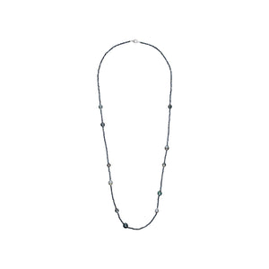 Navy Spinel Long Necklace Necklace Pearls by Shari