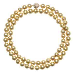Golden South Sea Pearl Strand Necklace Pearls by Shari