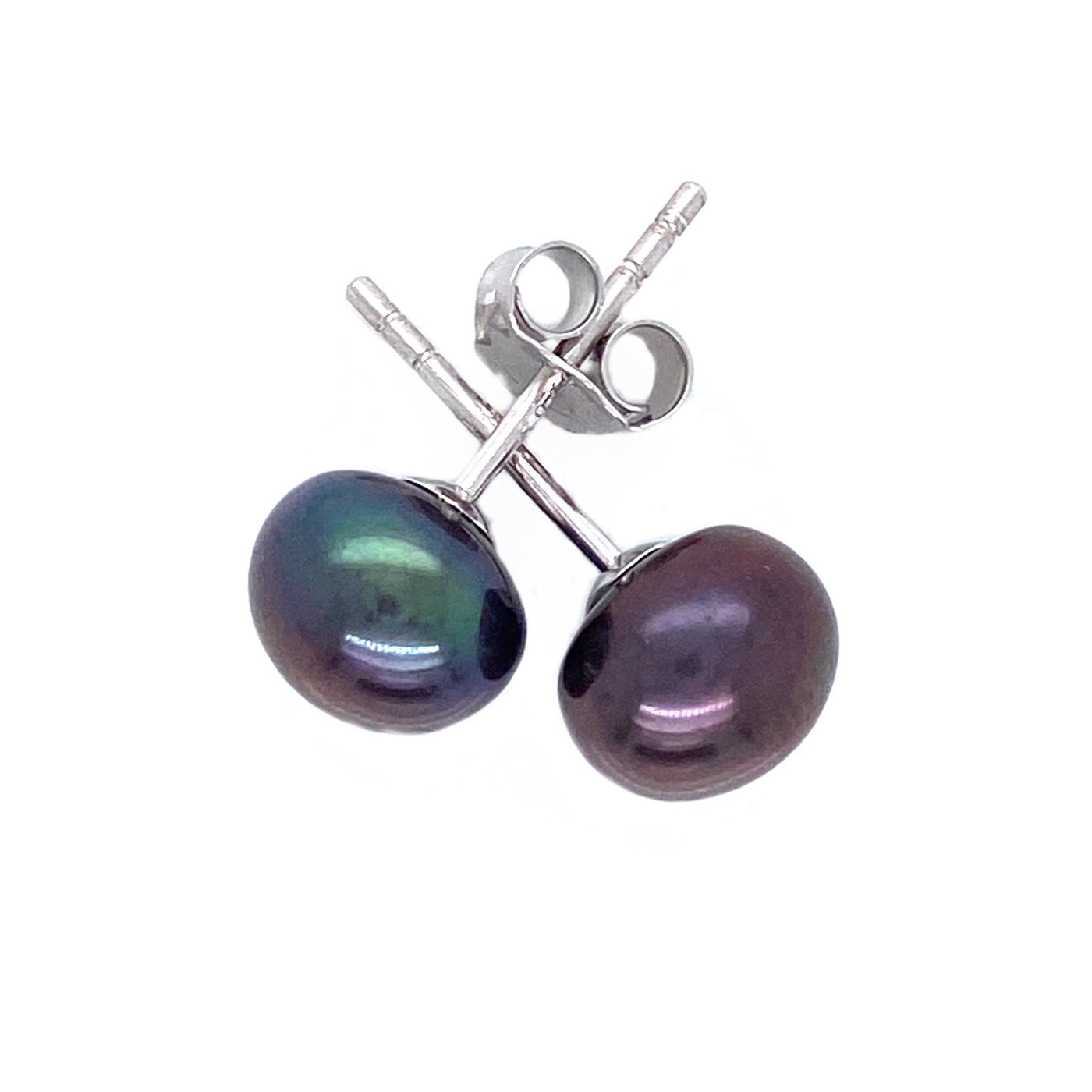 Blue Freshwater Pearl Studs Earring Studs Pearls by Shari