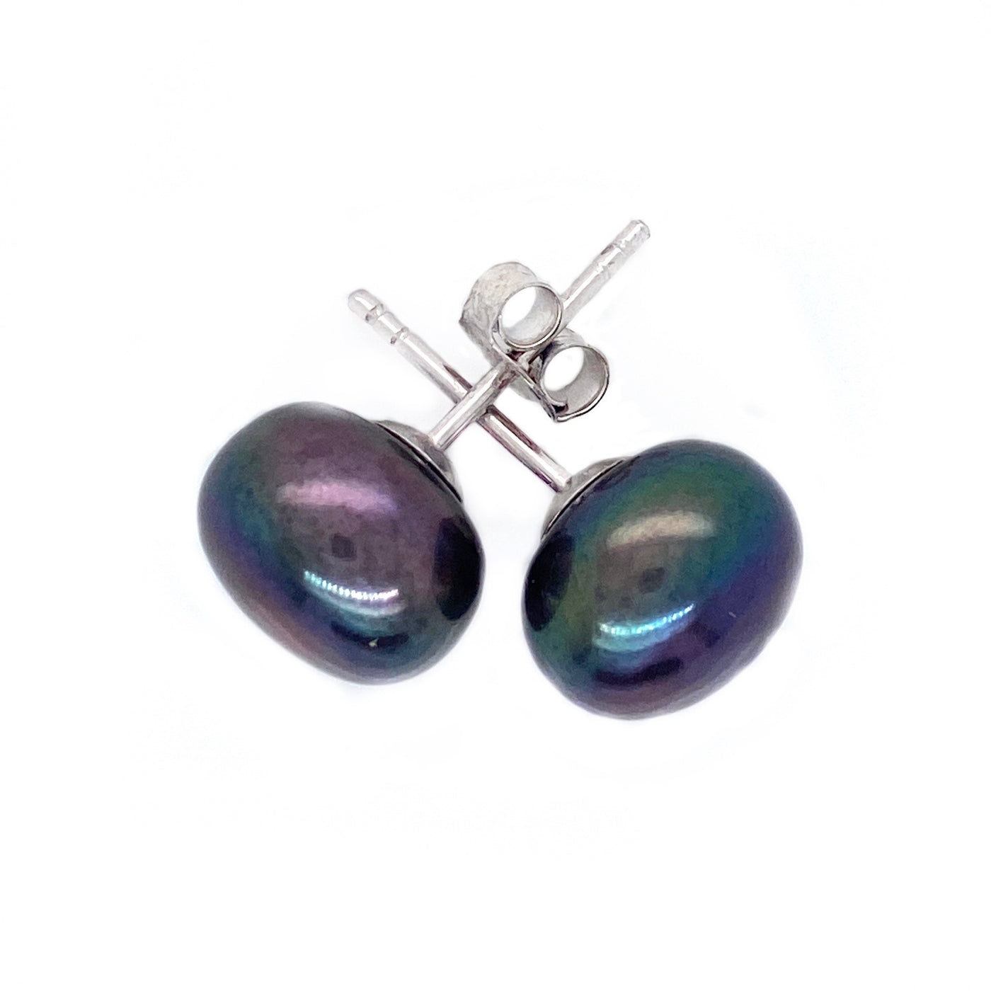 Blue Freshwater Pearl Studs Earring Studs Pearls by Shari