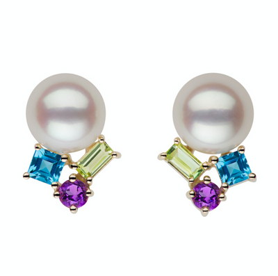 Gem12682 Earring Studs Pearls by Shari