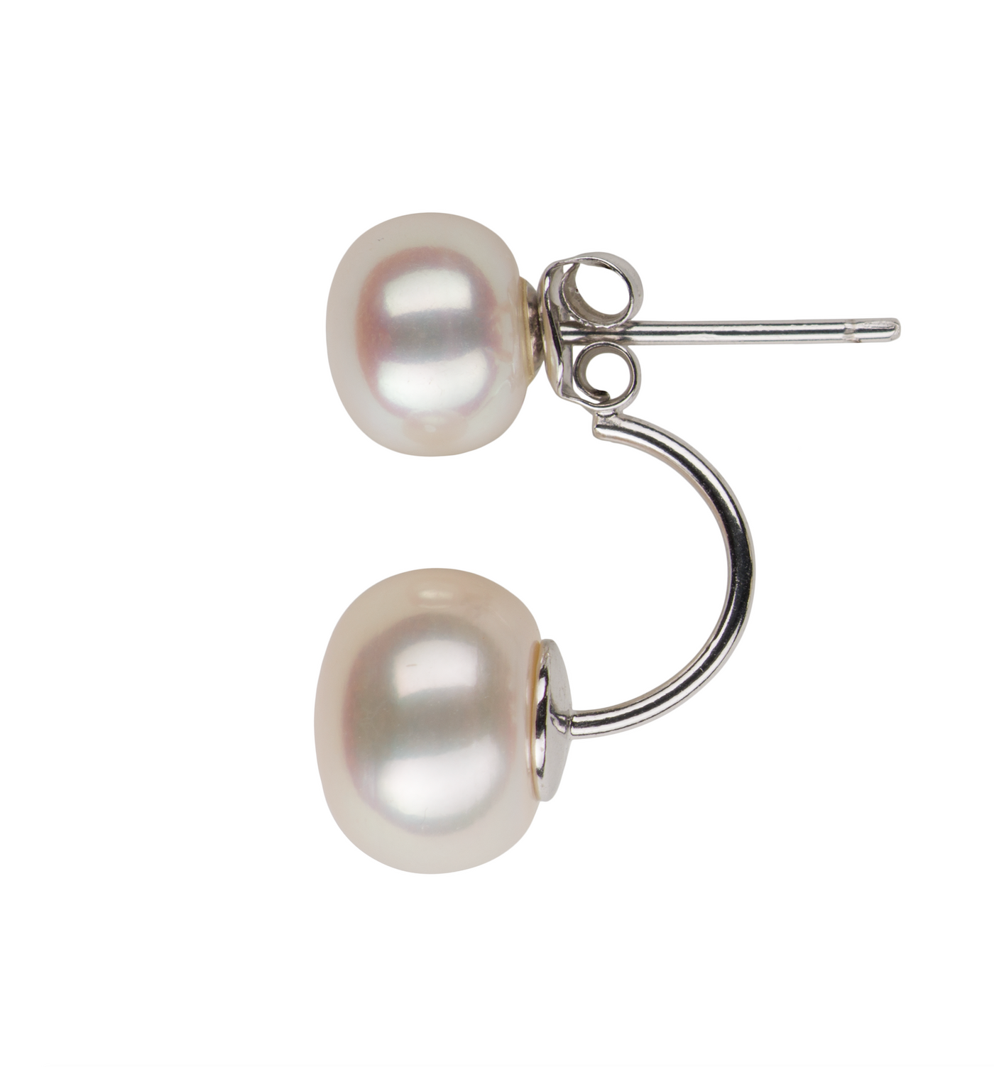 Double White Freshwater Pearl Earrings Earring Pearls by Shari
